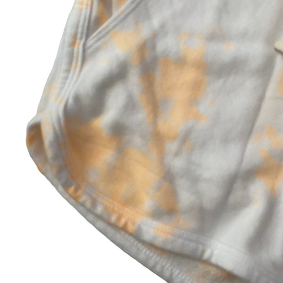 Sundry White Neon OrangeTie Dye High Waist Athletic Shorts 1 Juniors - Picture 6 of 16